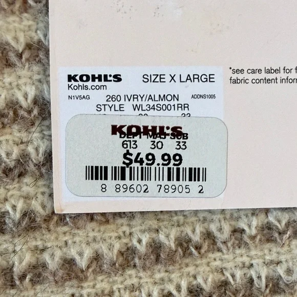 LC Lauren Conrad Cream and Tan Striped Sweater - Picture 4 of 4